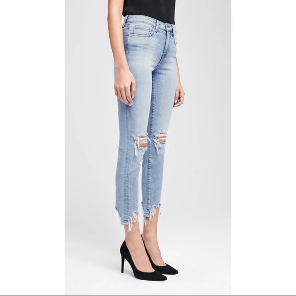 L’Agence High Line High Rise Tattered Hem Jeans 30 - Picture 2 of 16